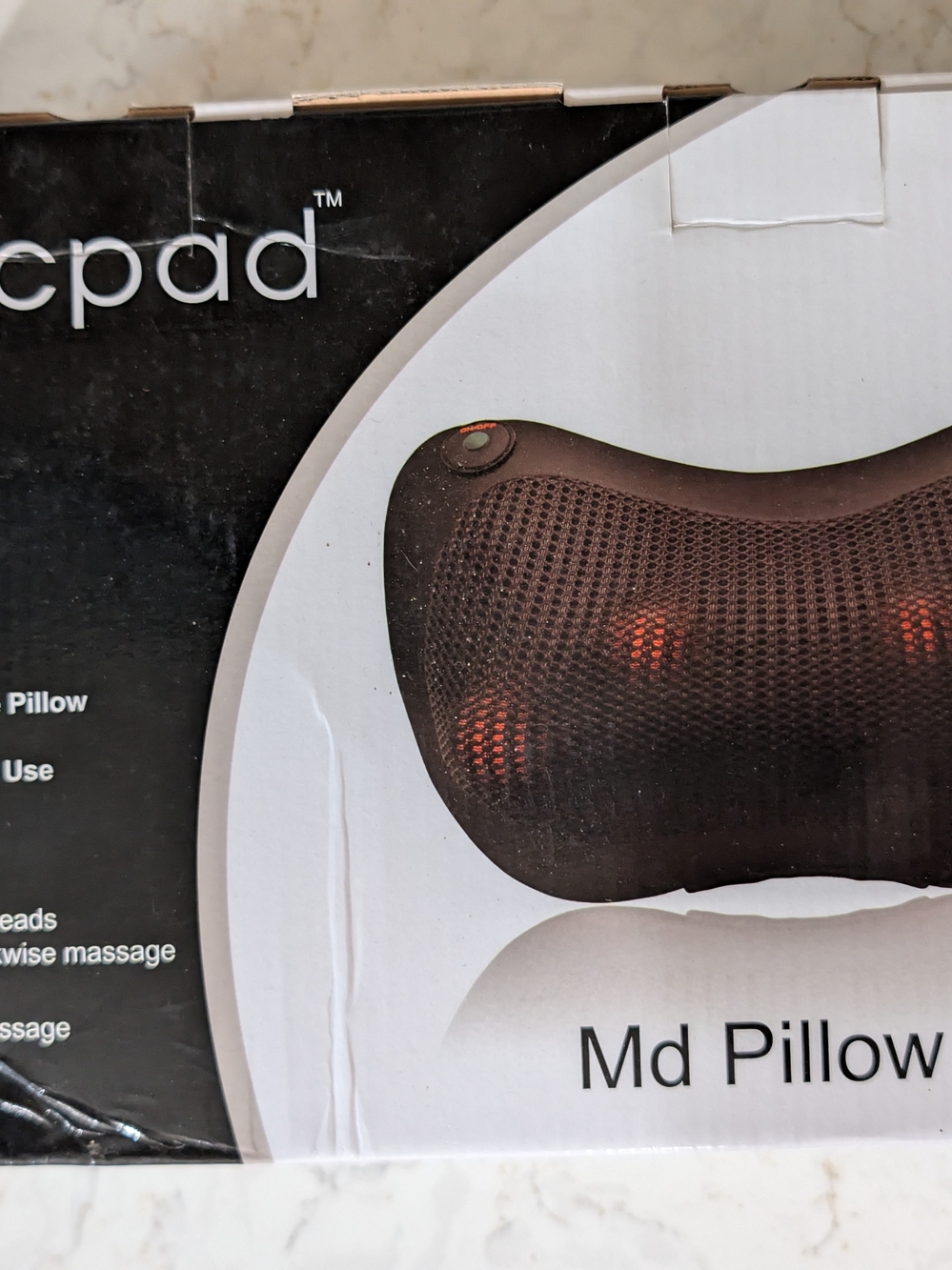 Medicpad Md Pillow Max Heated Kneading Massage Pillow 4 Head NEW in Box